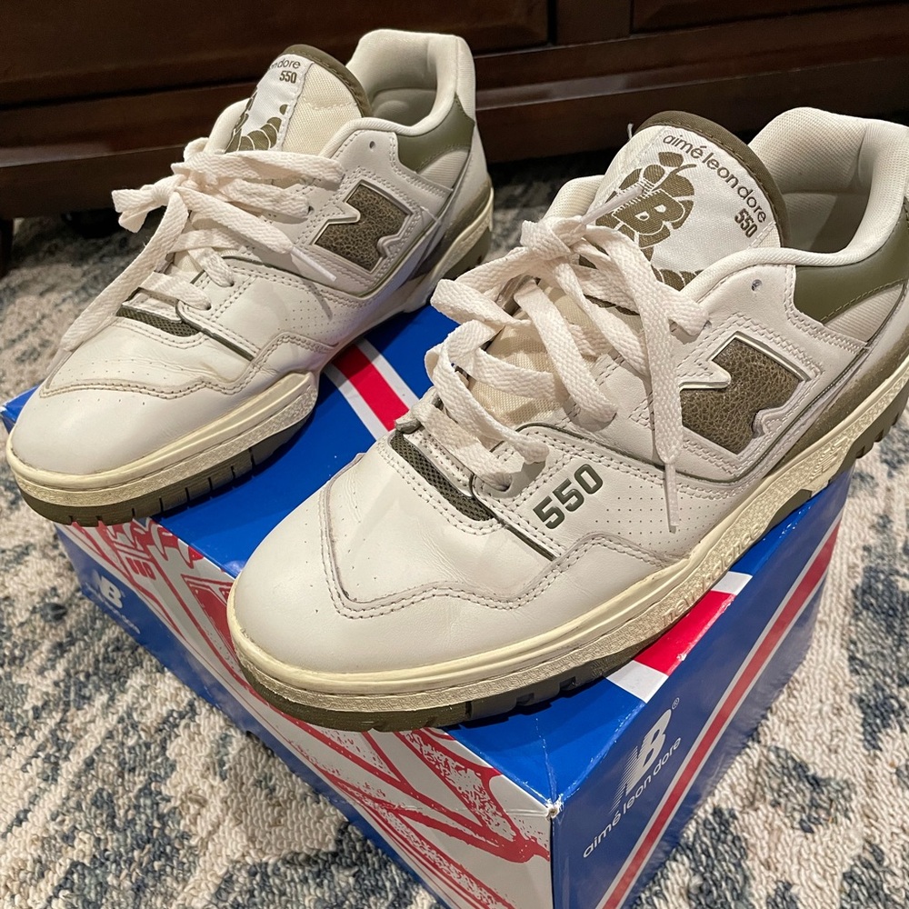 New Balance 550 Men's Sneakers - White and Tan